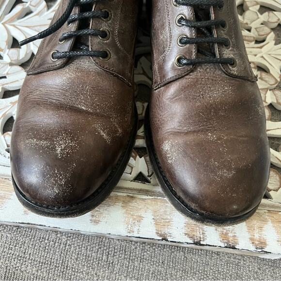 Dolce & Gabbana Brown Factory Worn Look Leather Ankle Boots Men’s 9 - Picture 5 of 12